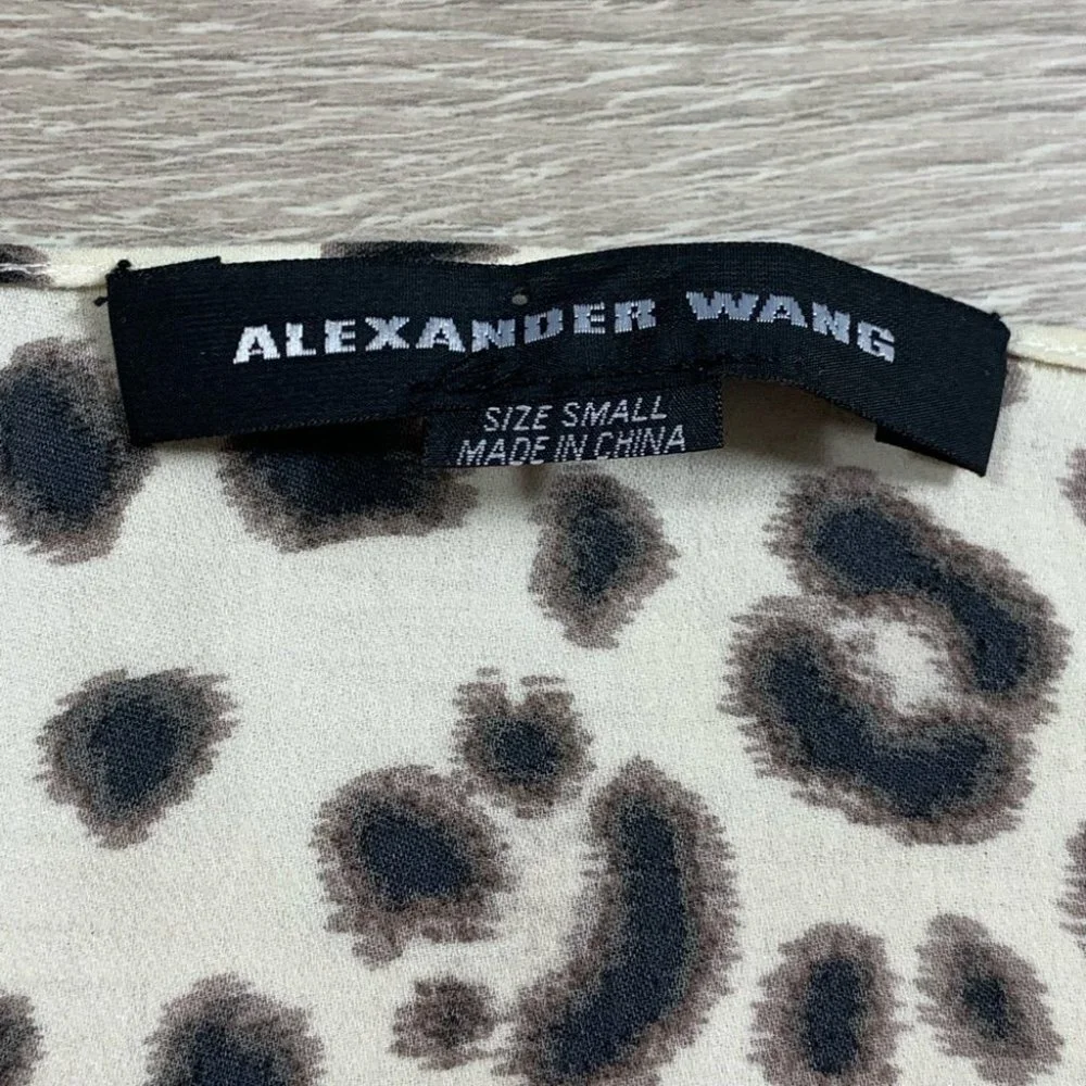 Alexander Wang Silk Animal Print Mini Dress